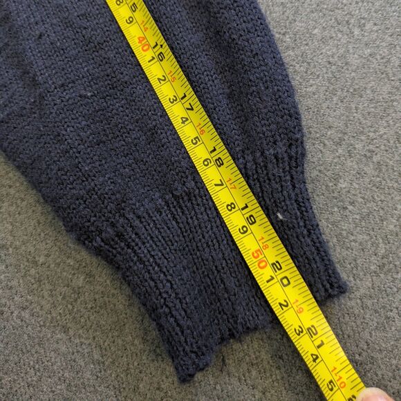 Vintage Koret Cardigan Women's Large Navy Argyle Preppy Academia Wool - Picture 9 of 11